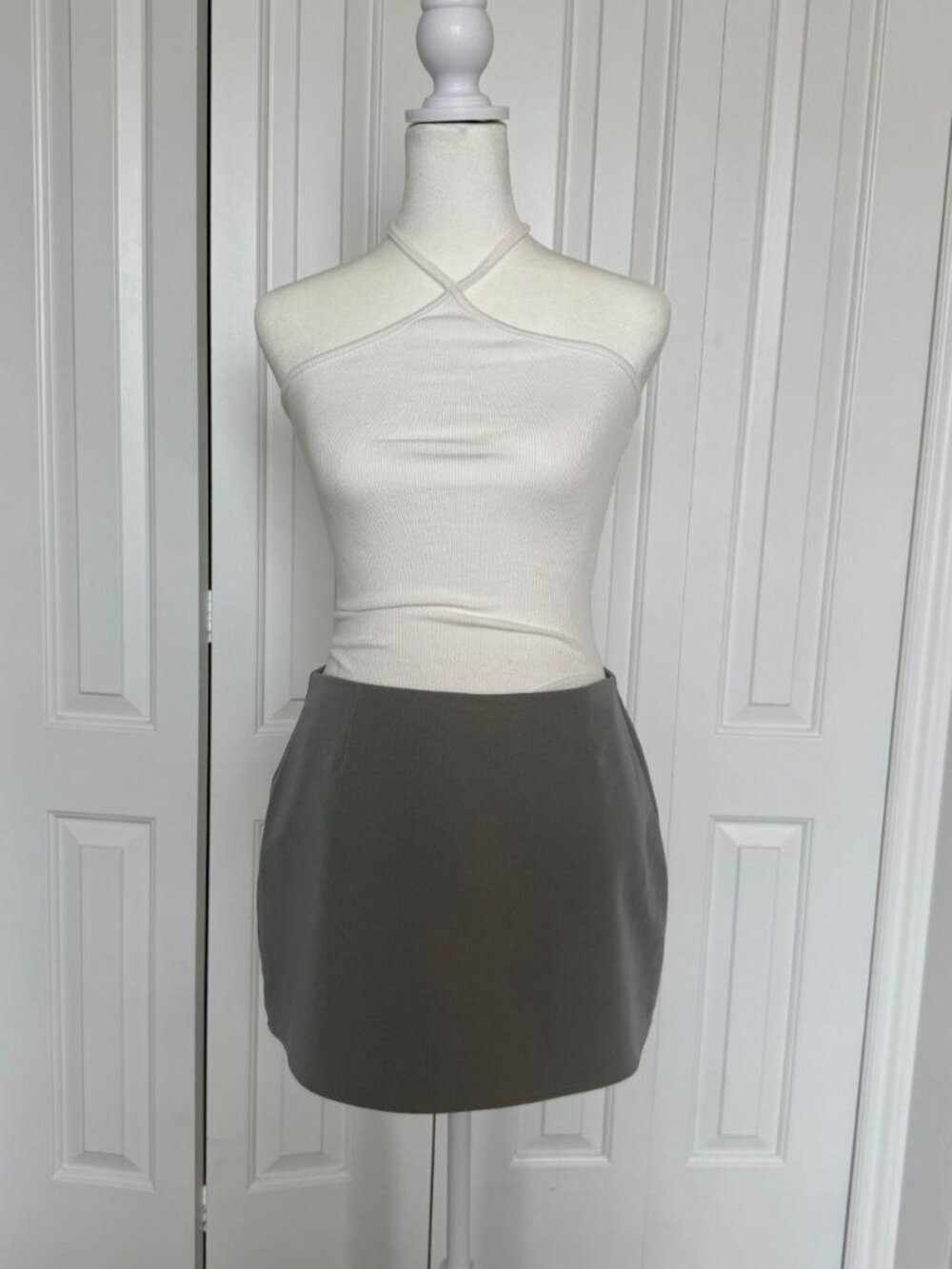 White Fox Used to This Mini Skirt in grey